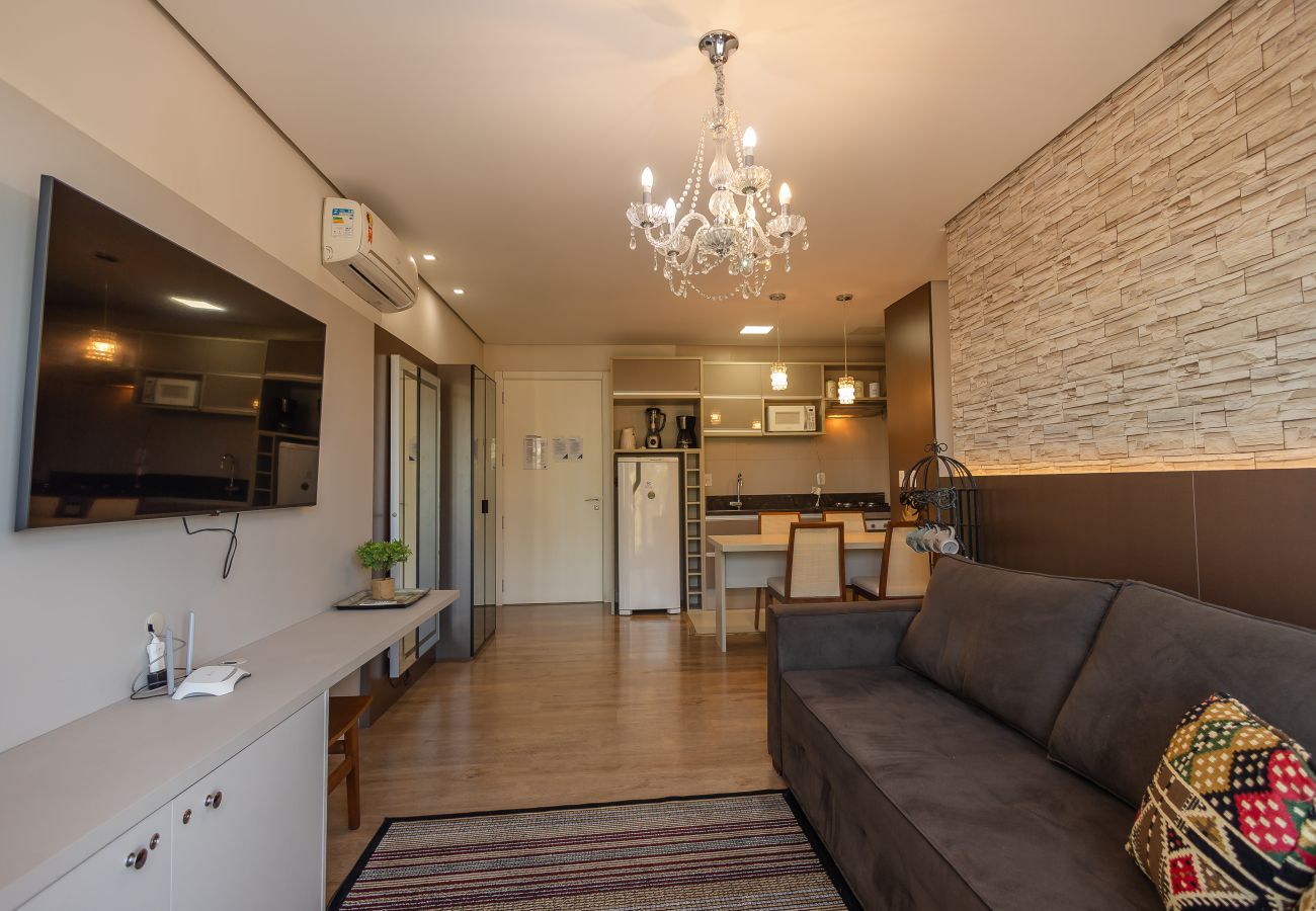 Apartamento em Gramado - Loft alto padrão a menos de 400m da R Coberta!