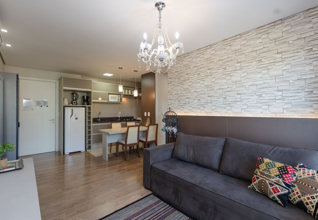 Apartamento em Gramado - Loft alto padrão a menos de 400m da R Coberta!