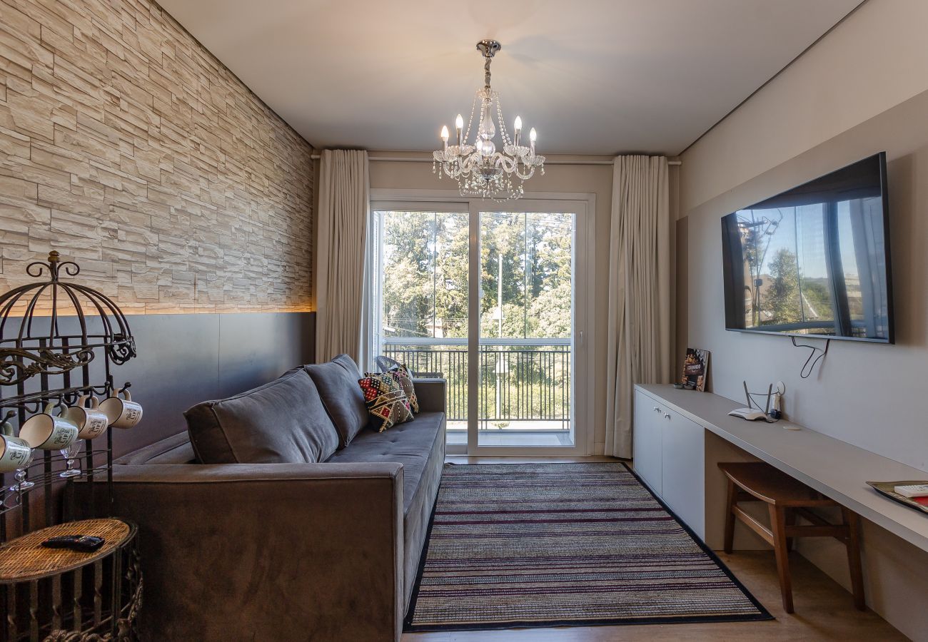 Apartamento em Gramado - Loft alto padrão a menos de 400m da R Coberta!