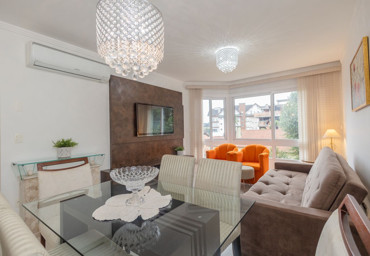 Apartamento em Gramado - Apto moderno 2 suítes a 100m da R Coberta!