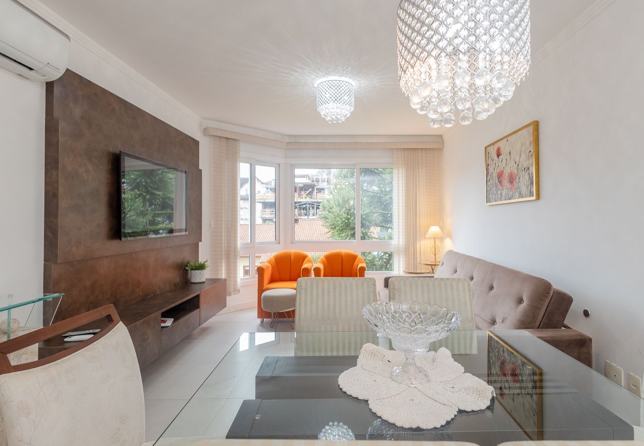 Apartamento em Gramado - Apto moderno 2 suítes a 100m da R Coberta!