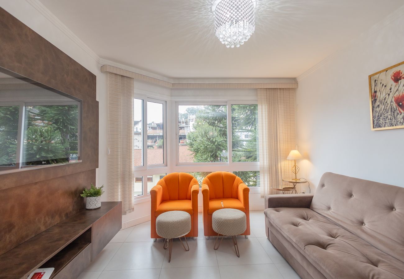 Apartamento em Gramado - Apto moderno 2 suítes a 100m da R Coberta!