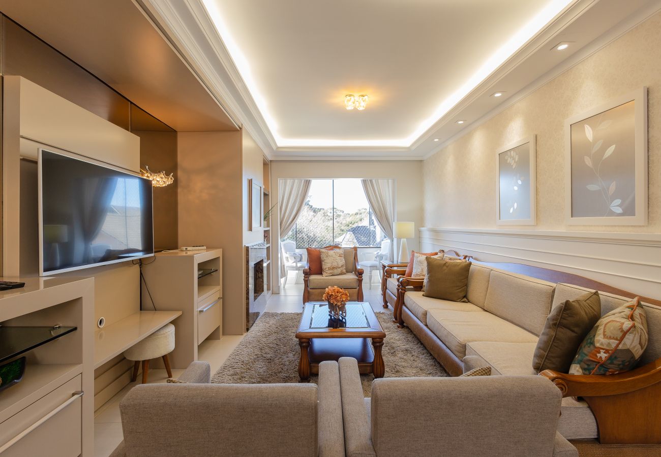 Apartamento em Gramado - Cobertura Alto Padrão 3 Suítes a 500m da R Coberta