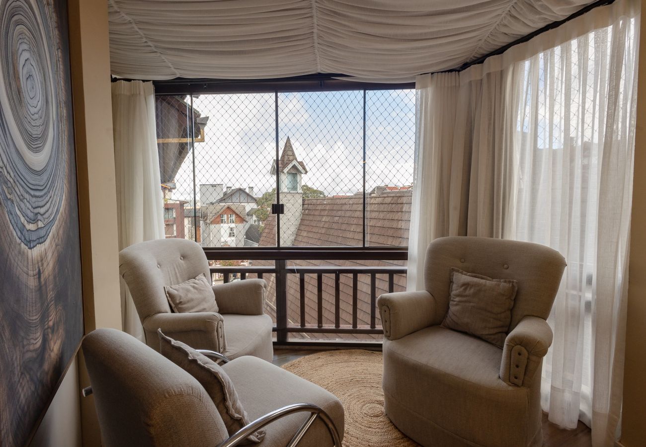 Apartamento em Gramado - Cobertura 4 suítes no coração de Gramado!