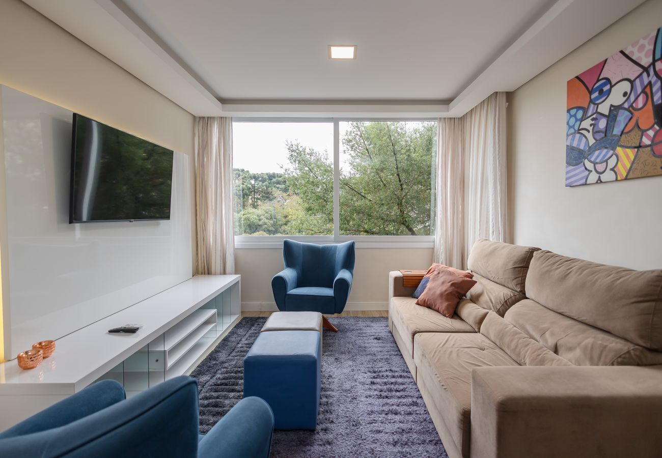 Apartamento em Gramado - Apto 2 suítes Alto Padrão a 500 m da Rua Coberta