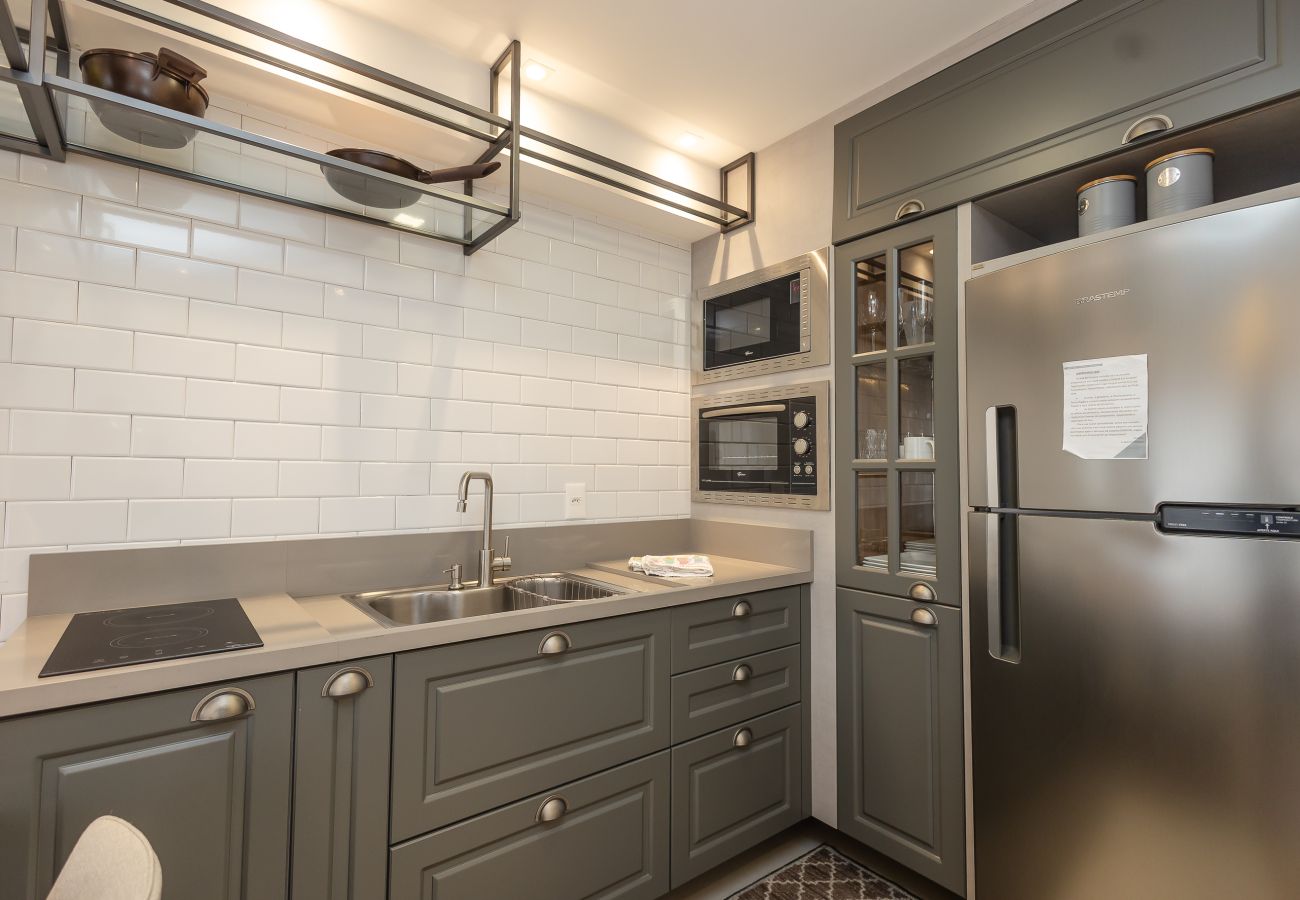 Apartamento em Gramado - Estúdio Moderno na Rua 24h, a 600m da Rua Coberta