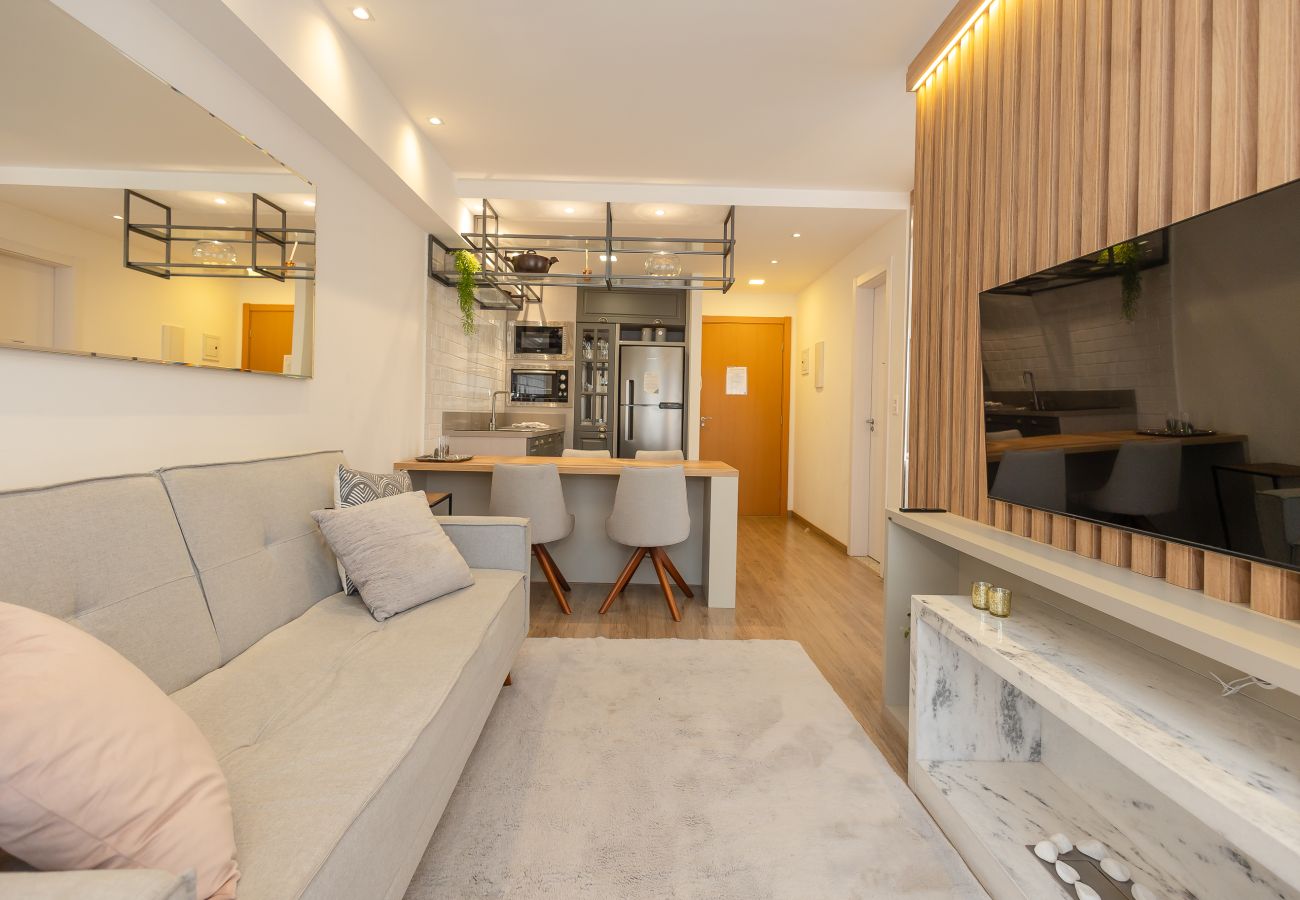 Apartamento em Gramado - Estúdio Moderno na Rua 24h, a 600m da Rua Coberta