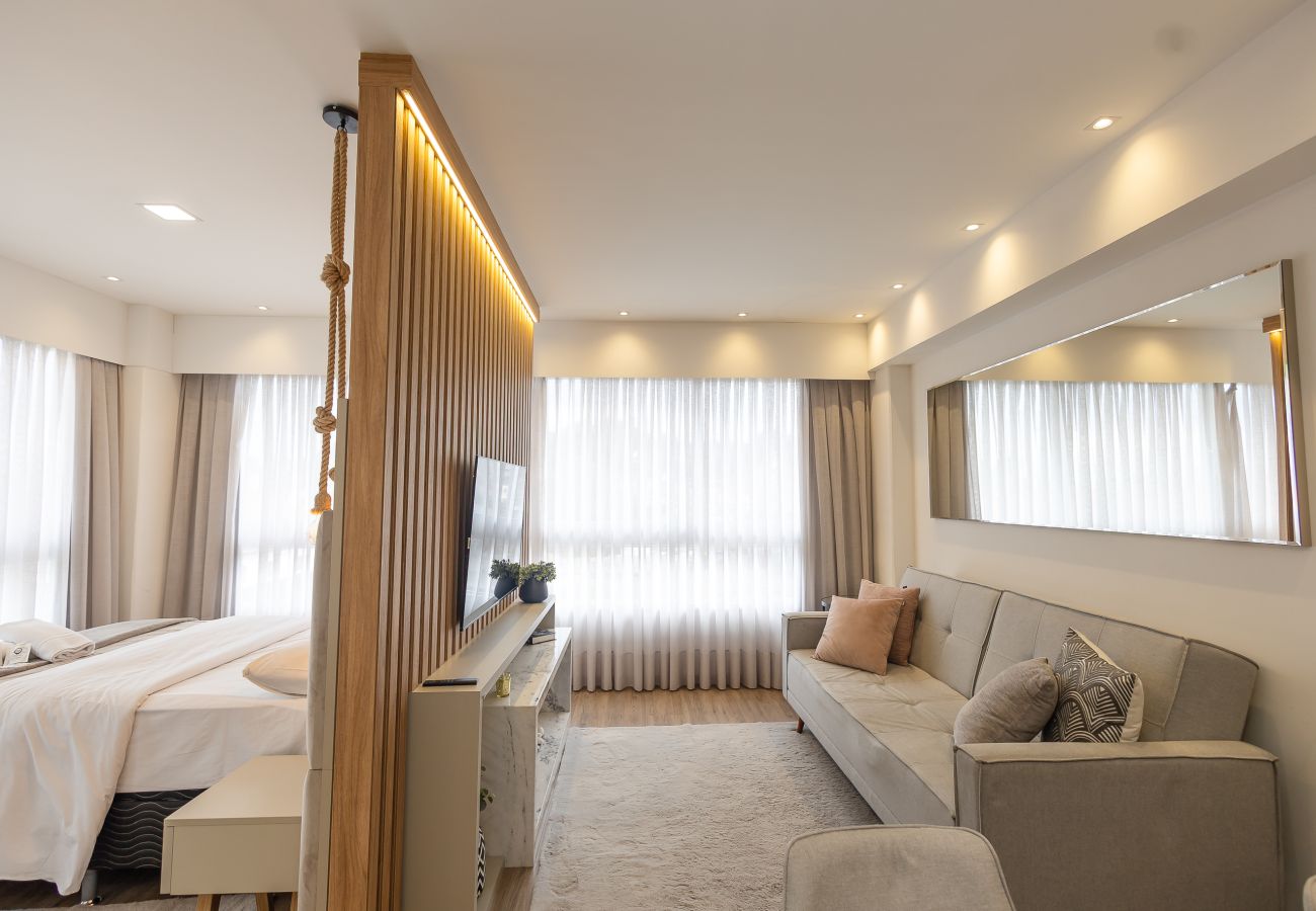 Apartamento em Gramado - Estúdio Moderno na Rua 24h, a 600m da Rua Coberta