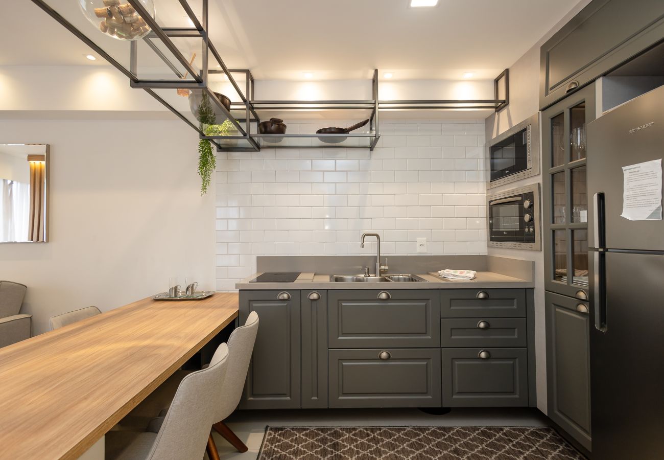 Apartamento em Gramado - Estúdio Moderno na Rua 24h, a 600m da Rua Coberta