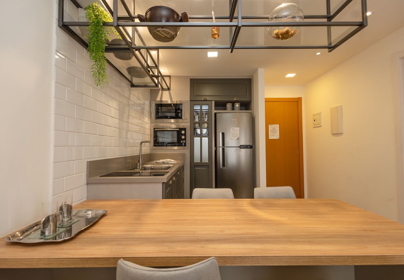 Apartamento em Gramado - Estúdio Moderno na Rua 24h, a 600m da Rua Coberta