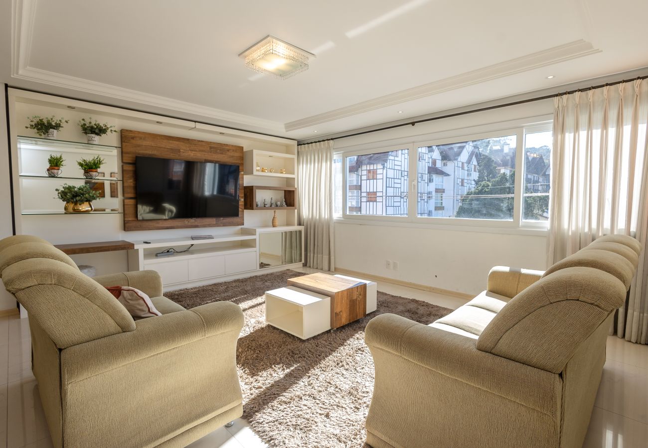 Apartamento em Gramado - Apto Amplo 3D (1 suíte), a 400m da R Coberta!