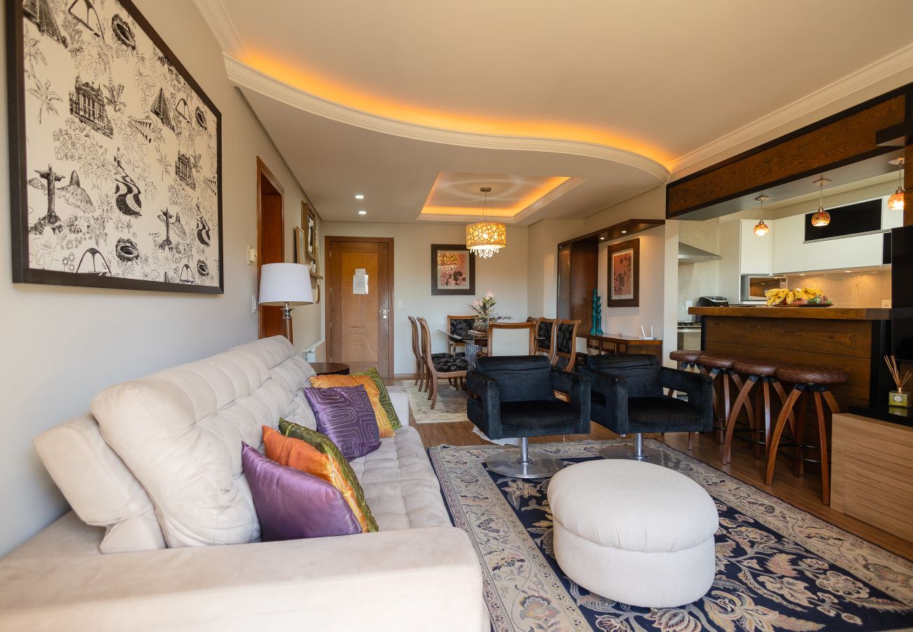 Apartamento em Gramado - 3D (1 suíte) a 400m da R Coberta