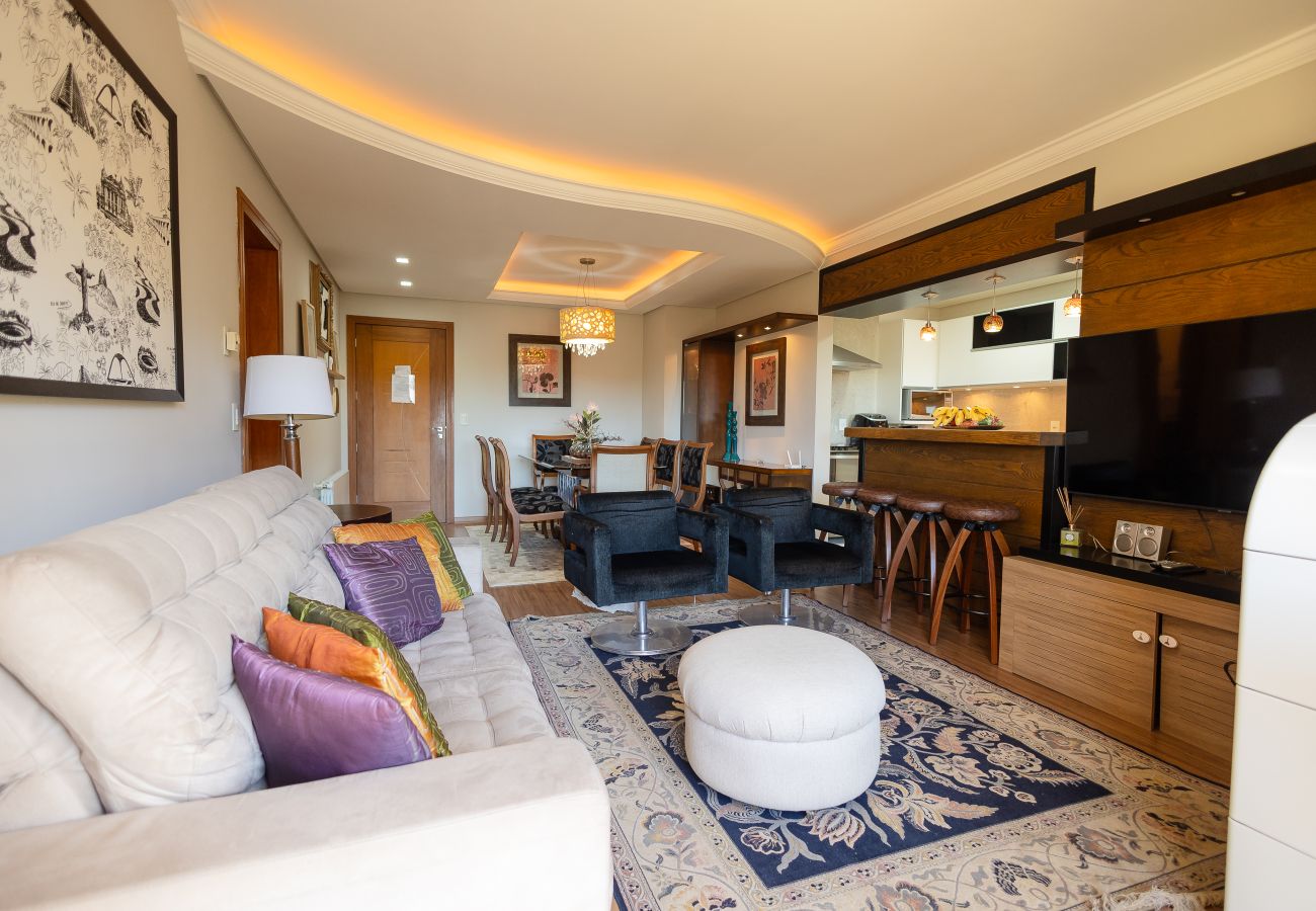 Apartamento em Gramado - 3D (1 suíte) a 400m da R Coberta