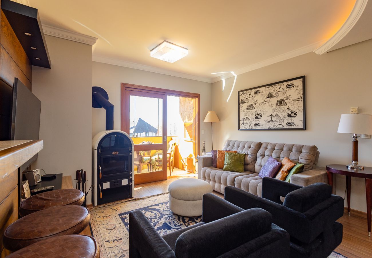 Apartamento em Gramado - 3D (1 suíte) a 400m da R Coberta