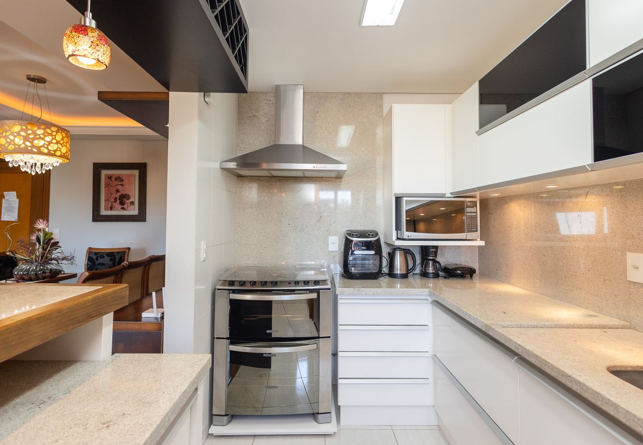Apartamento em Gramado - 3D (1 suíte) a 400m da R Coberta