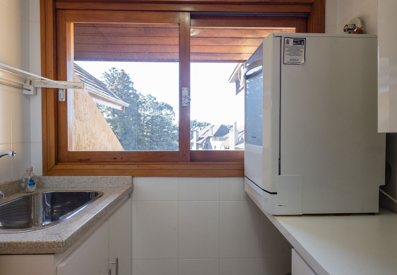 Apartamento em Gramado - 3D (1 suíte) a 400m da R Coberta