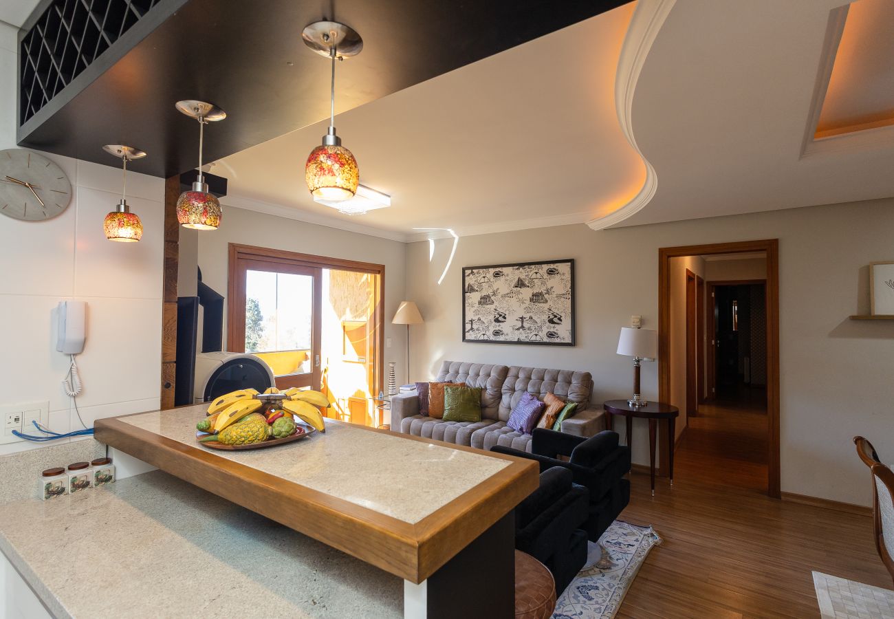 Apartamento em Gramado - 3D (1 suíte) a 400m da R Coberta