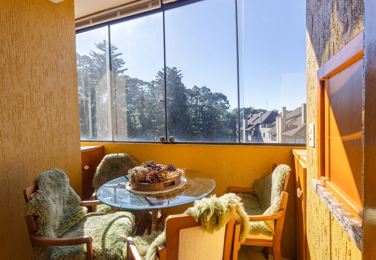 Apartamento em Gramado - 3D (1 suíte) a 400m da R Coberta