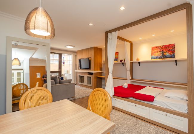 Apartamento em Gramado - Apto 1D no coração de Gramado, a 550m da R Coberta