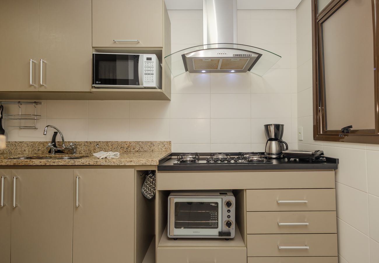 Apartamento em Gramado - Apto 1D no coração de Gramado, a 550m da R Coberta