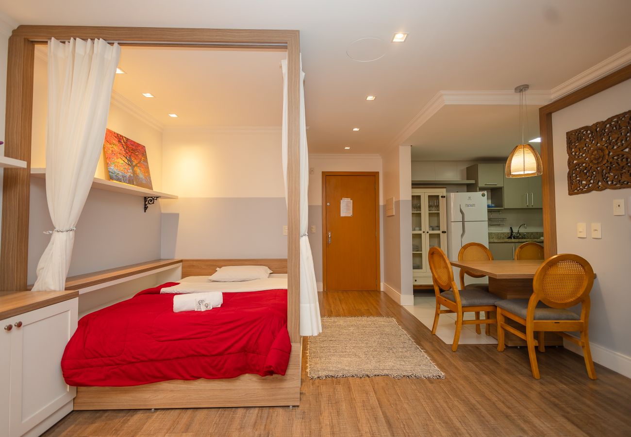 Apartamento em Gramado - Apto 1D no coração de Gramado, a 550m da R Coberta