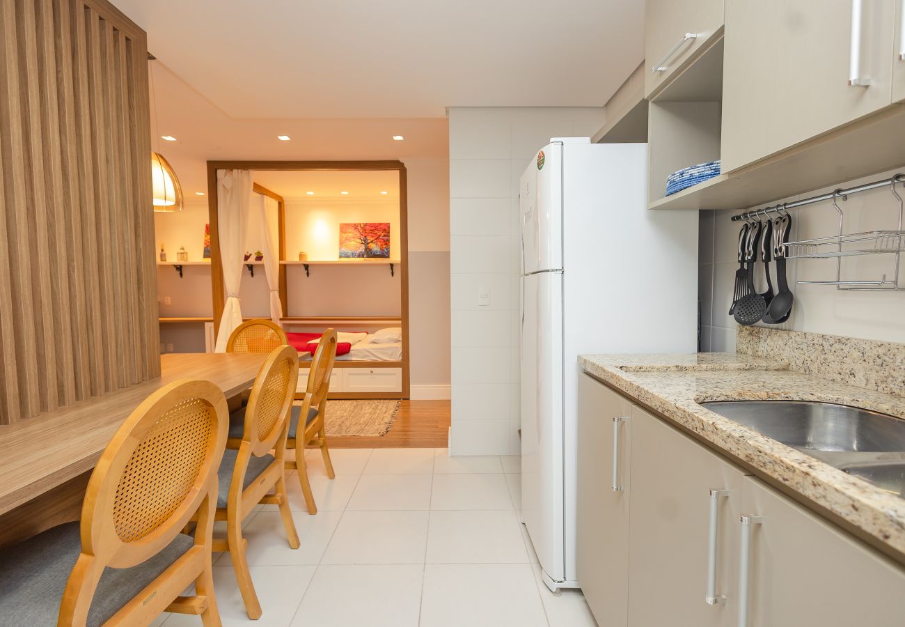 Apartamento em Gramado - Apto 1D no coração de Gramado, a 550m da R Coberta