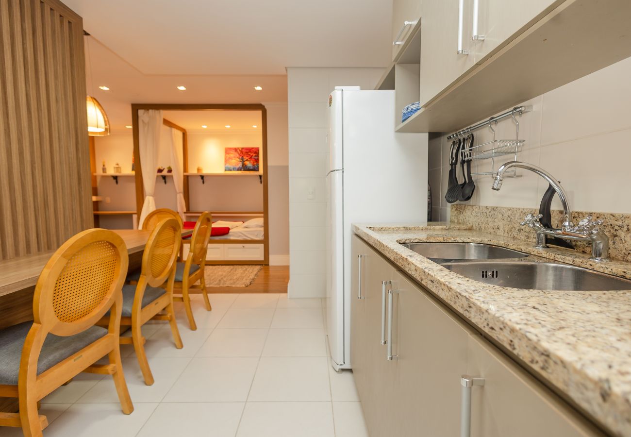 Apartamento em Gramado - Apto 1D no coração de Gramado, a 550m da R Coberta