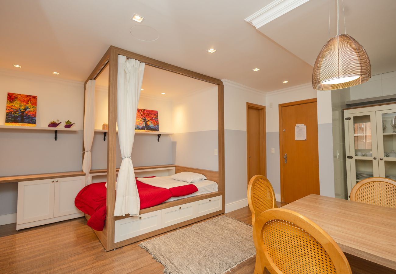 Apartamento em Gramado - Apto 1D no coração de Gramado, a 550m da R Coberta