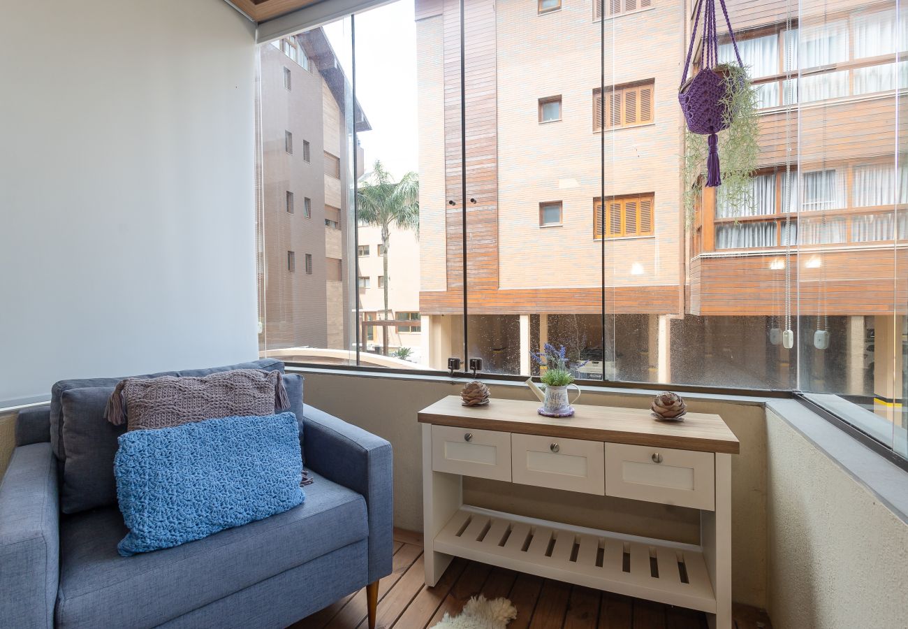 Apartamento em Gramado - Apto 1D no coração de Gramado, a 550m da R Coberta