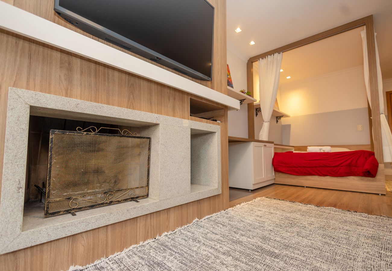 Apartamento em Gramado - Apto 1D no coração de Gramado, a 550m da R Coberta