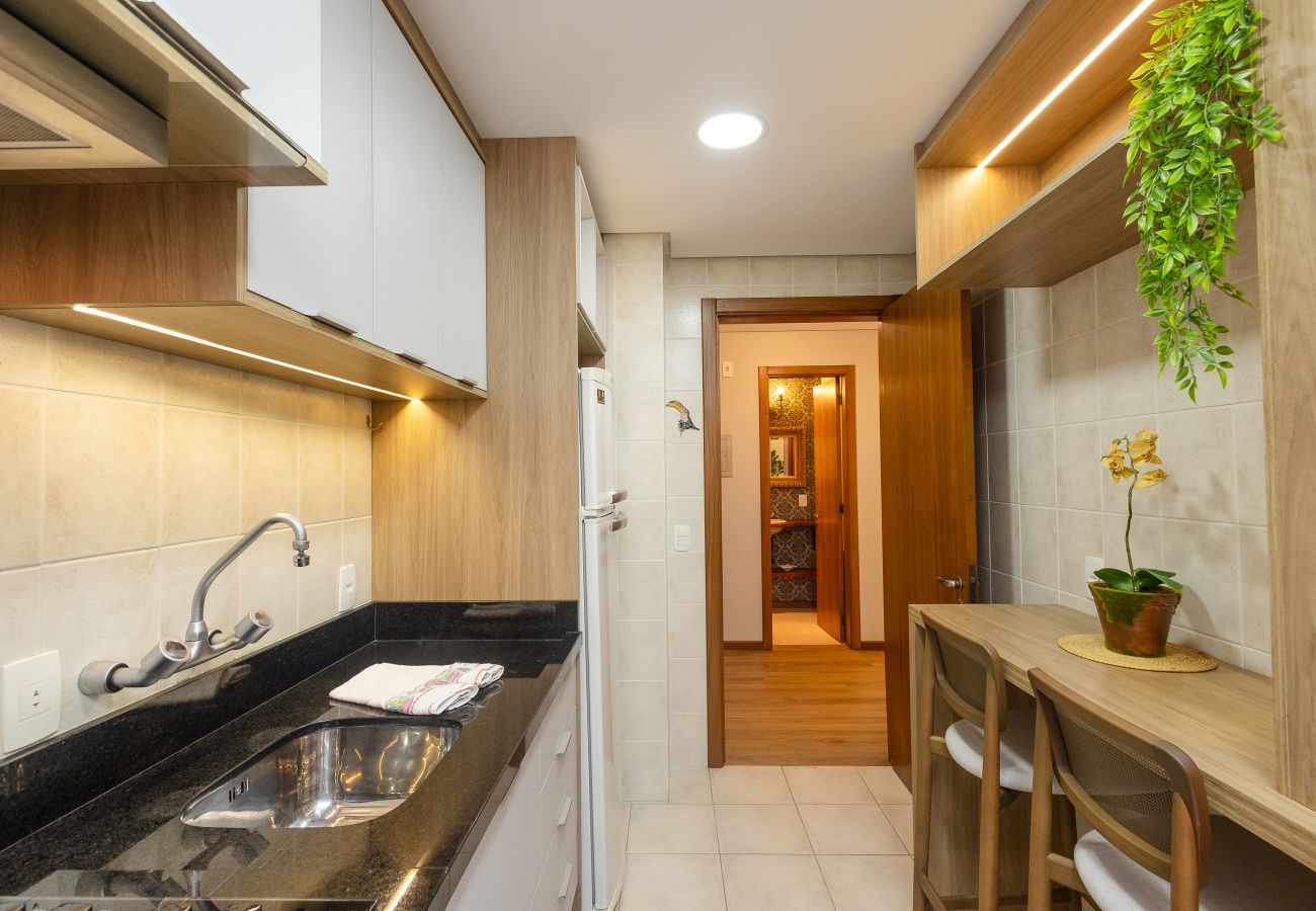 Apartamento em Gramado - NOVO! Dois quartos a 400m da Rua Coberta!