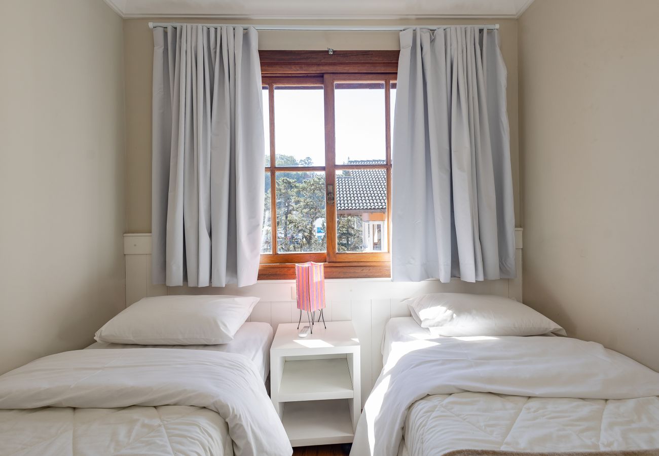 Apartamento em Gramado - Apto acolhedor 3D (1 suíte) a 400m da Rua Coberta!