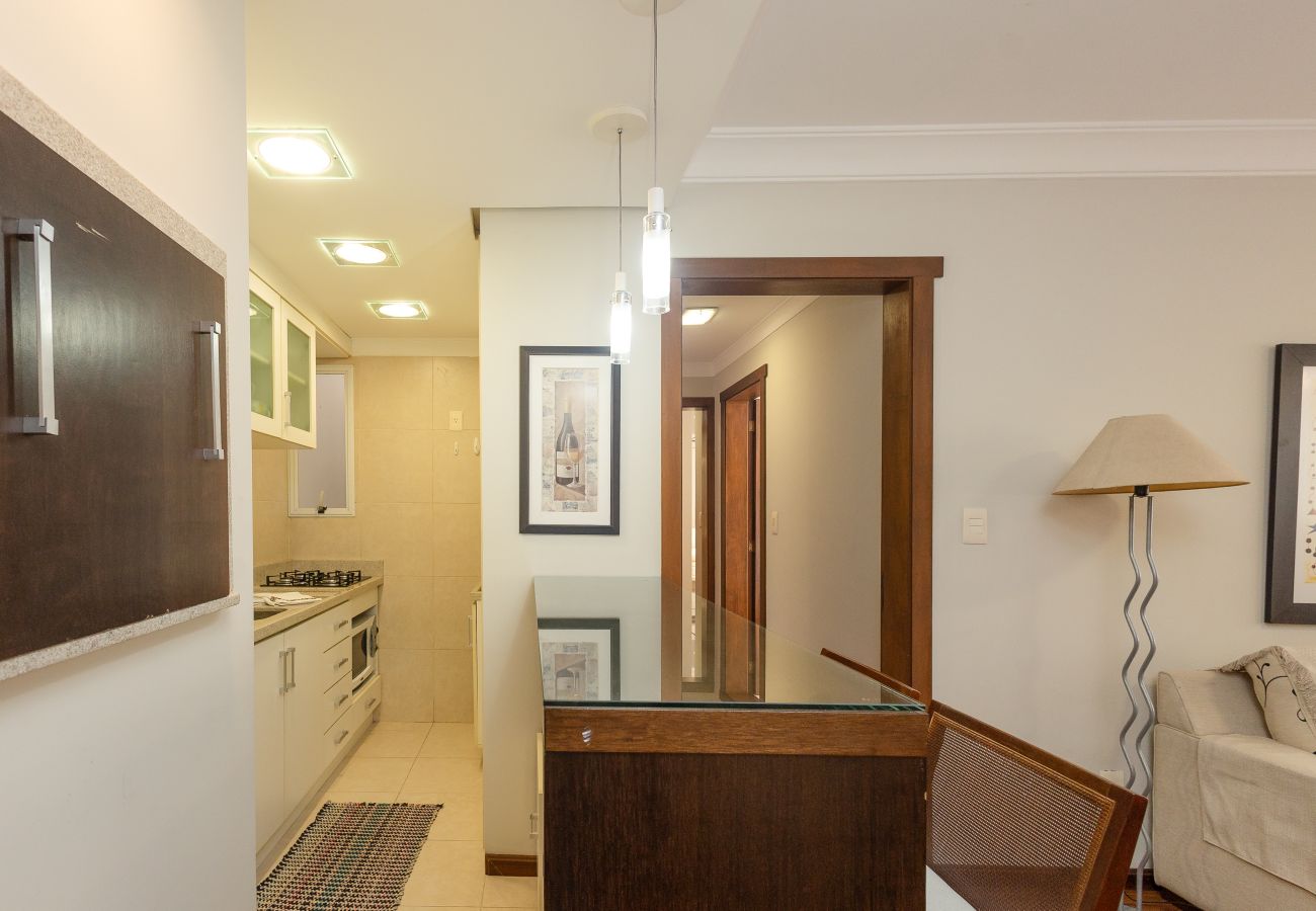 Apartamento em Gramado - Apto acolhedor 3D (1 suíte) a 400m da Rua Coberta!