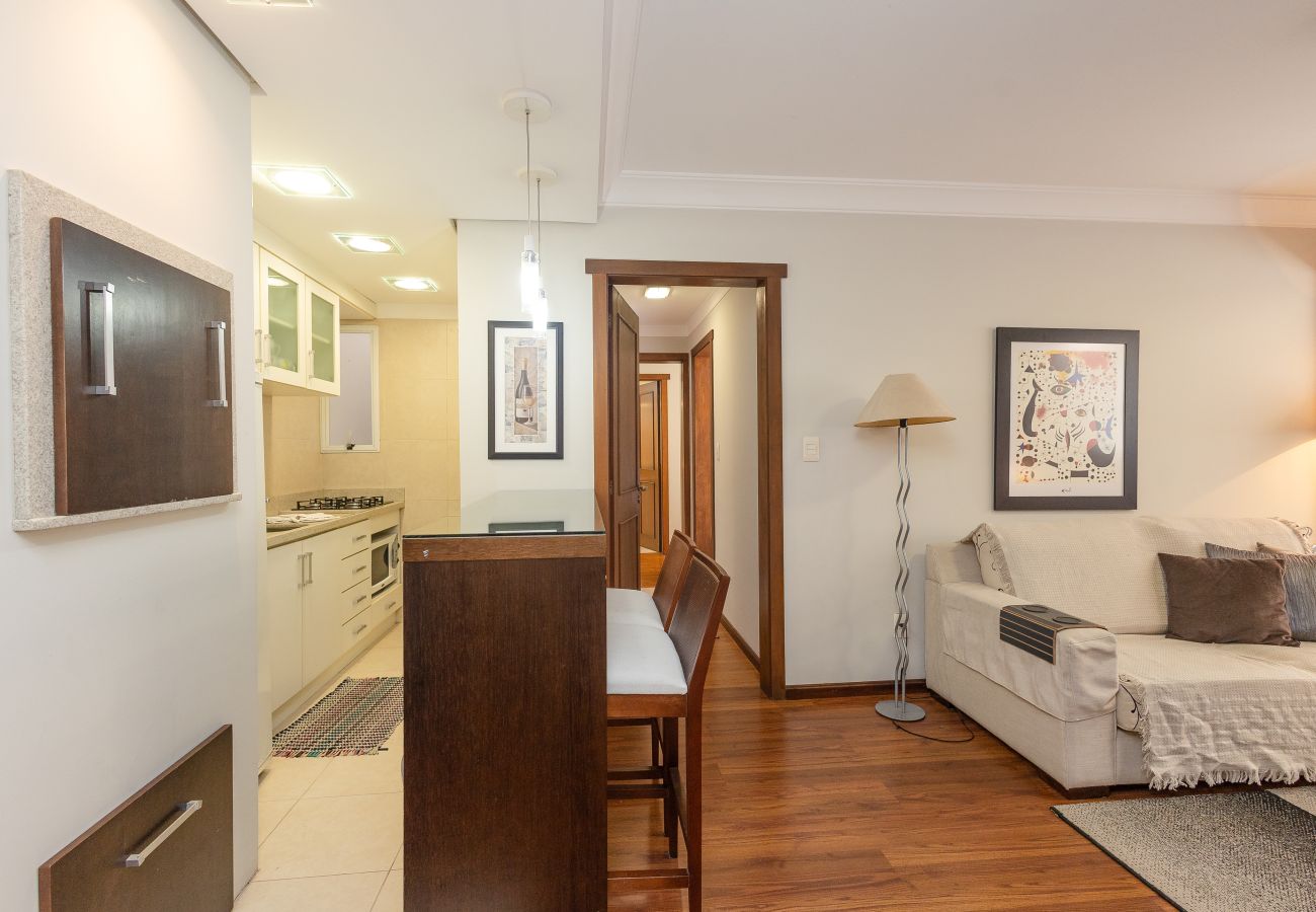 Apartamento em Gramado - Apto acolhedor 3D (1 suíte) a 400m da Rua Coberta!