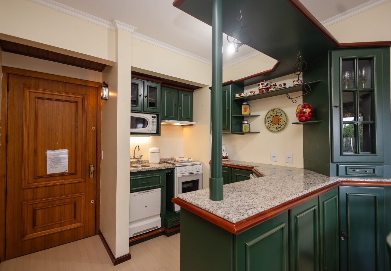 Apartamento em Gramado - Apto aconchegante a 400m da R Coberta