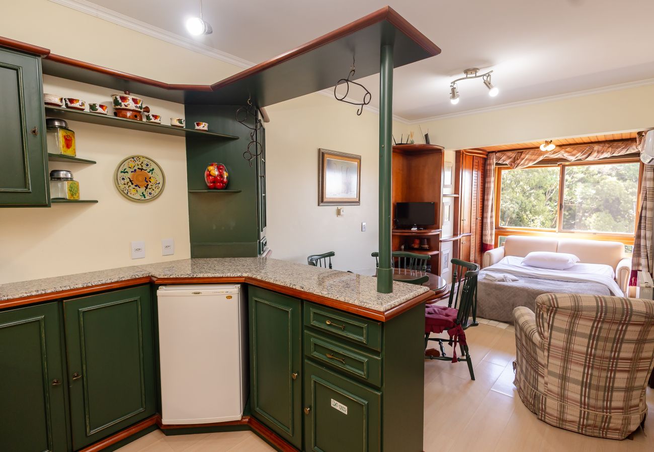 Apartamento em Gramado - Apto aconchegante a 400m da R Coberta