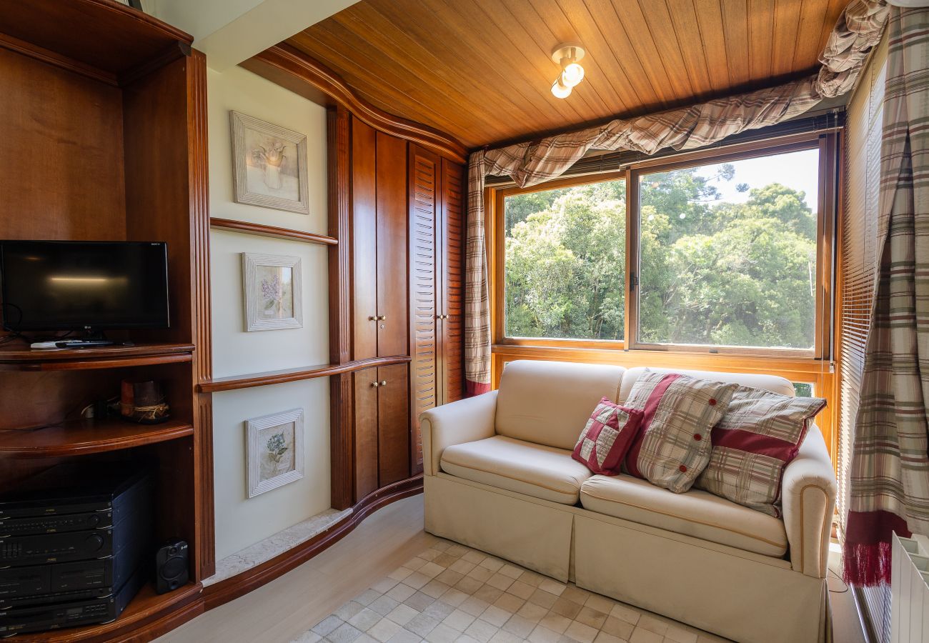 Apartamento em Gramado - Apto aconchegante a 400m da R Coberta