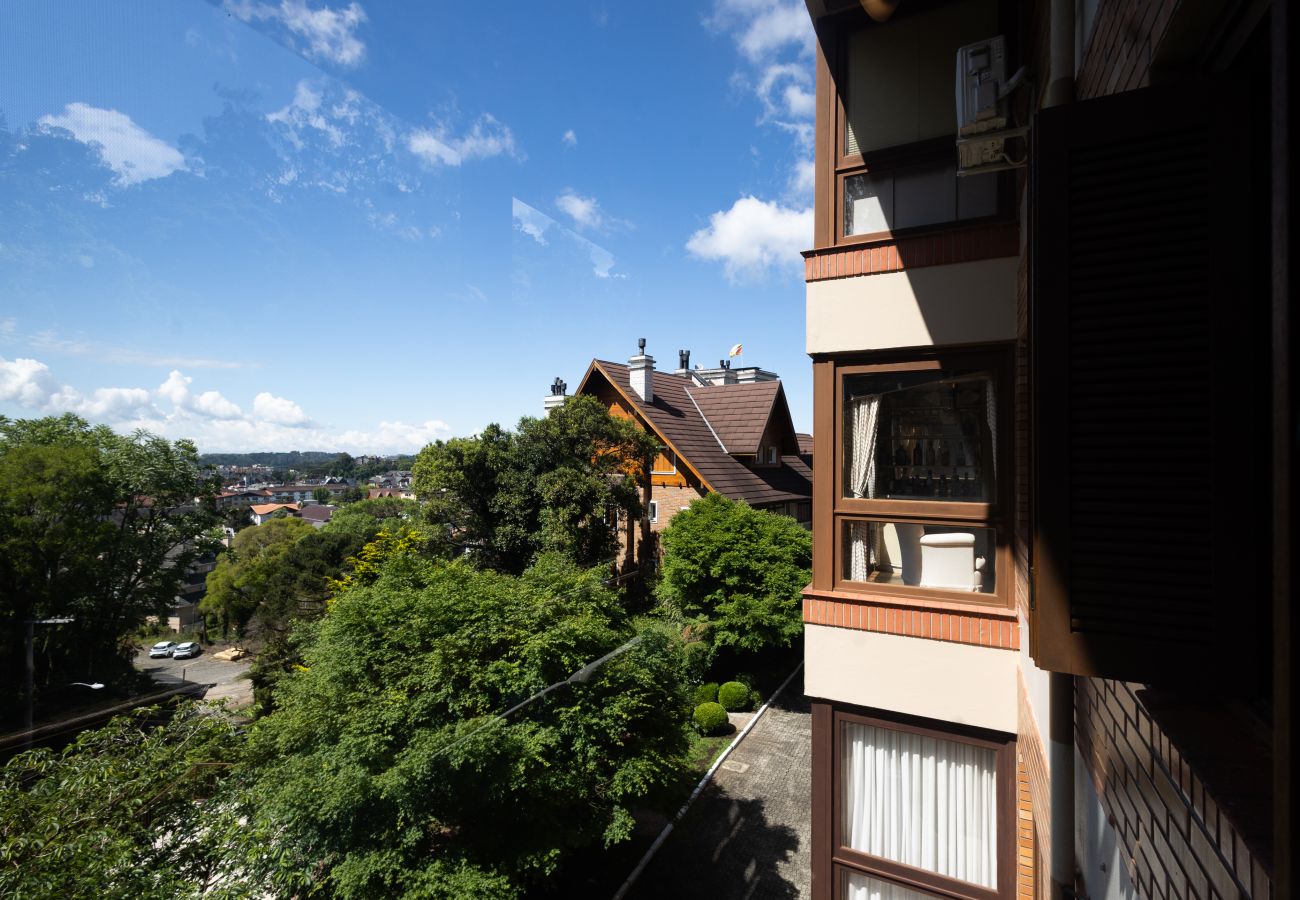 Apartamento em Gramado - Apto aconchegante a 400m da R Coberta