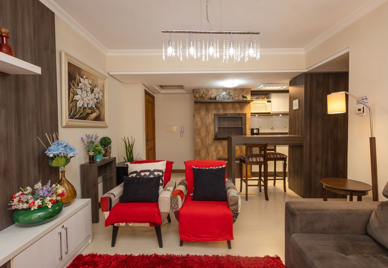 Apartamento em Gramado - Aconchegante apto 2 quartos (1 suíte) junto ao centro!