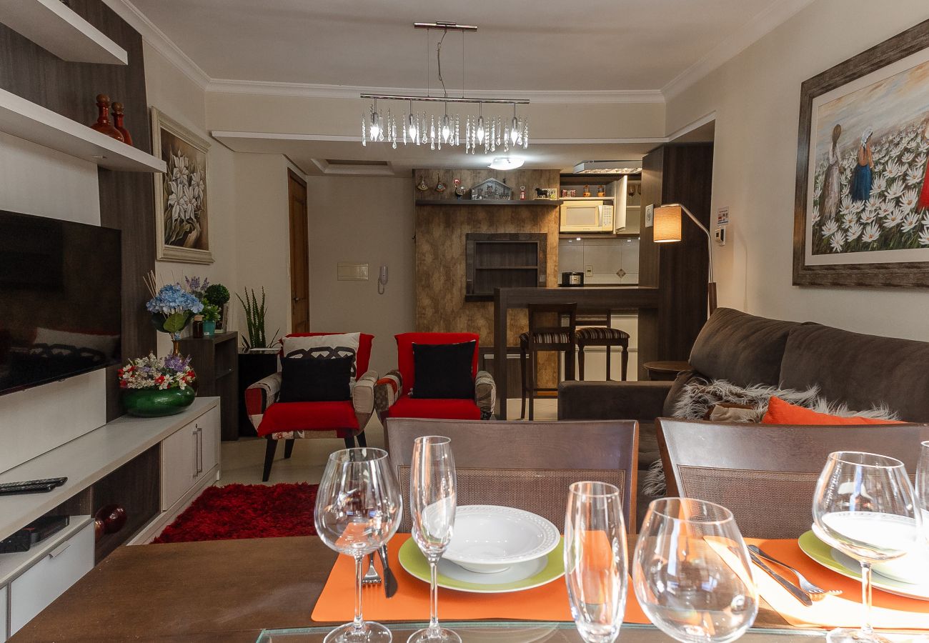 Apartamento em Gramado - Aconchegante apto 2 quartos (1 suíte) junto ao centro!