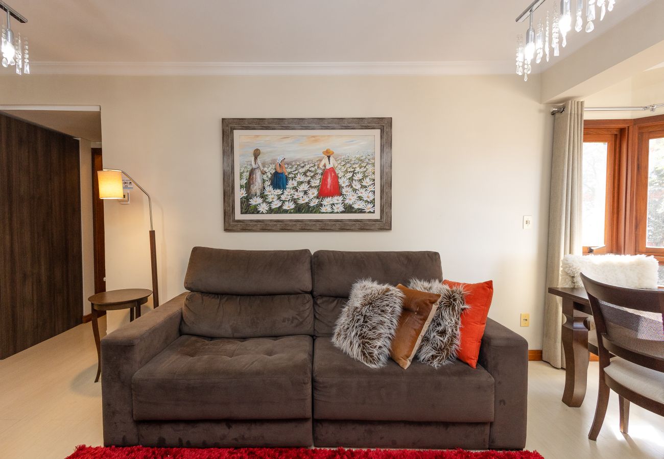 Apartamento em Gramado - Aconchegante apto 2 quartos (1 suíte) junto ao centro!