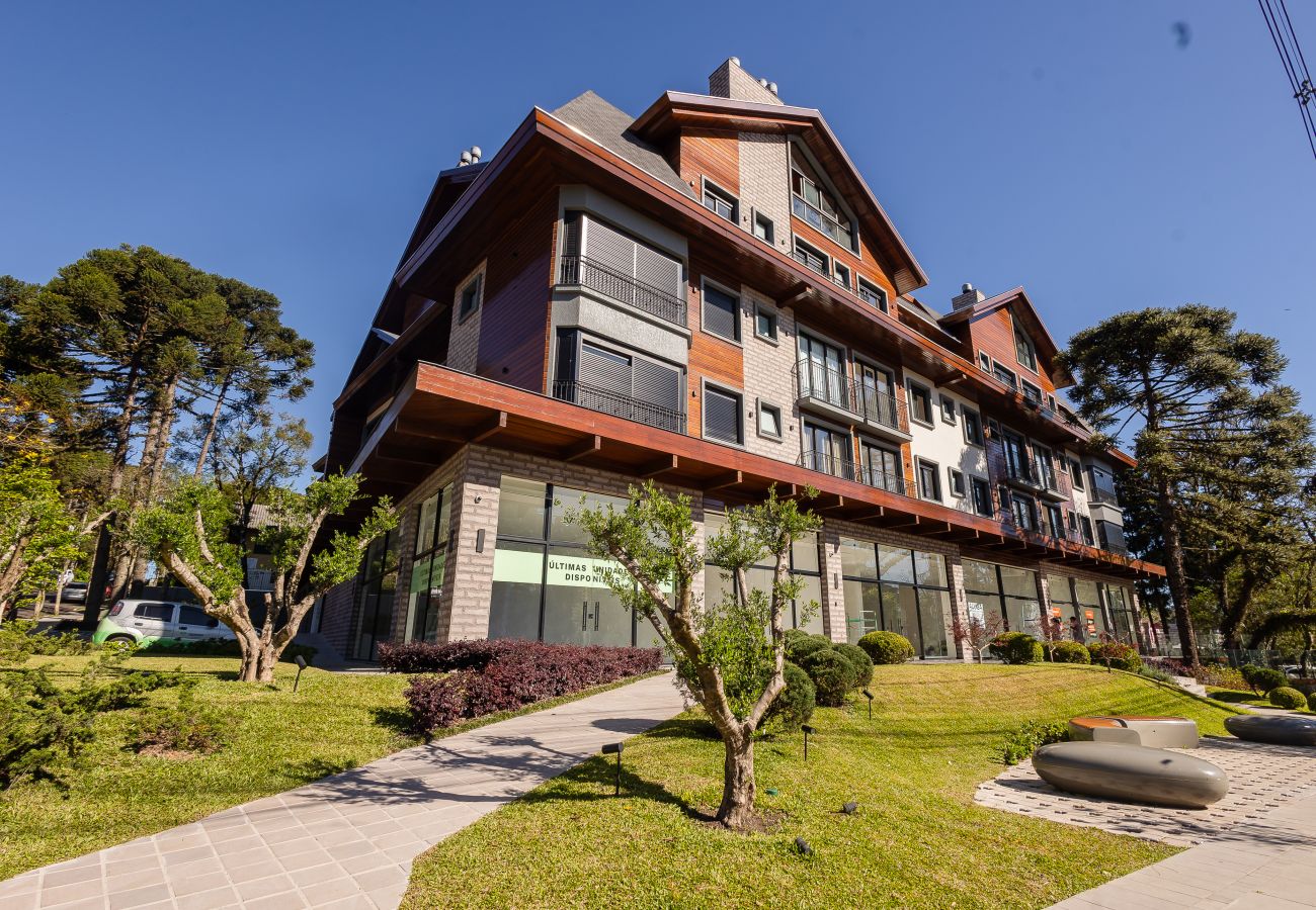 Apartamento em Gramado - NOVO! Apto moderno (2 suítes) a 600m da Rua Coberta!