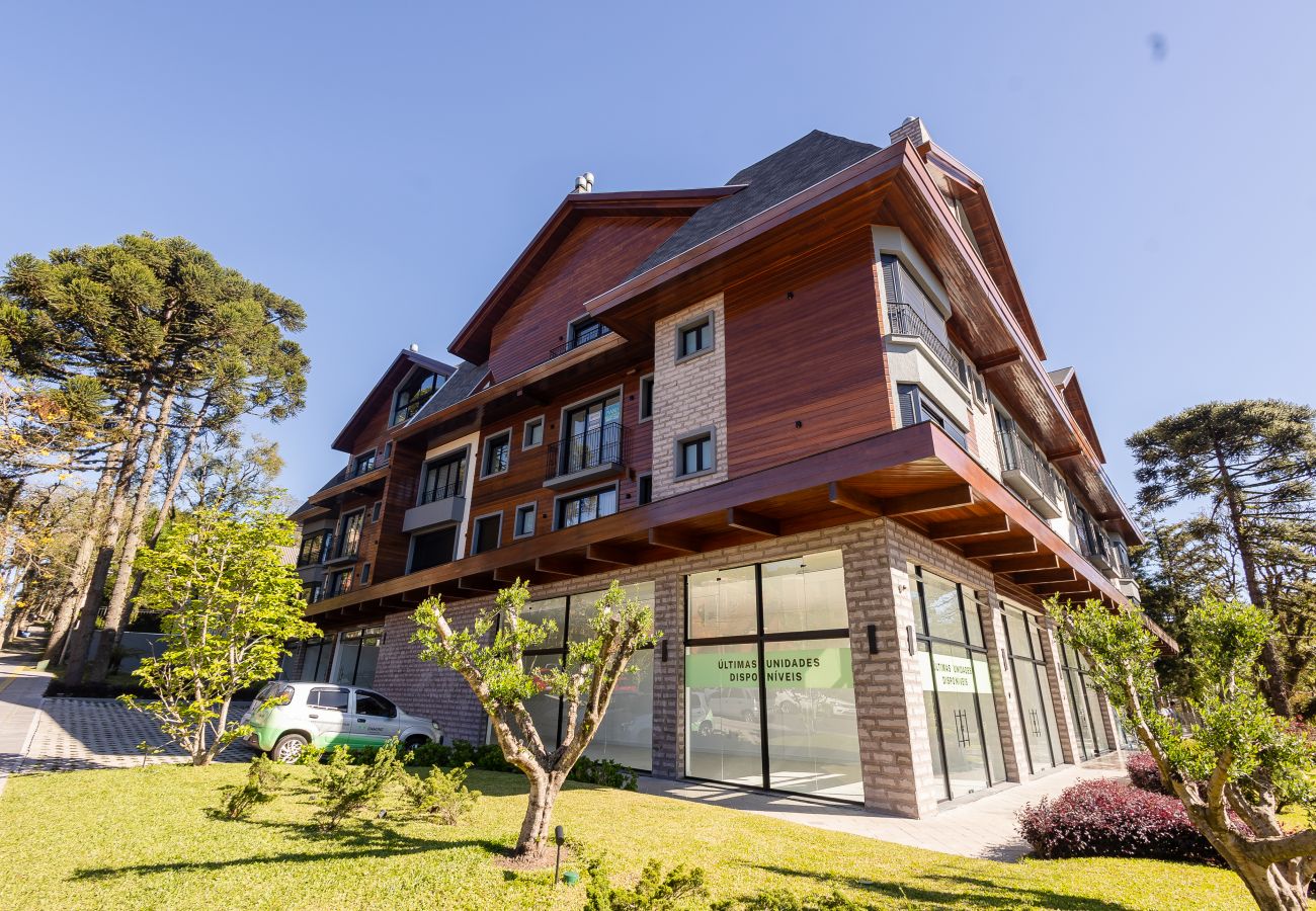 Apartamento em Gramado - NOVO! Apto moderno (2 suítes) a 600m da Rua Coberta!