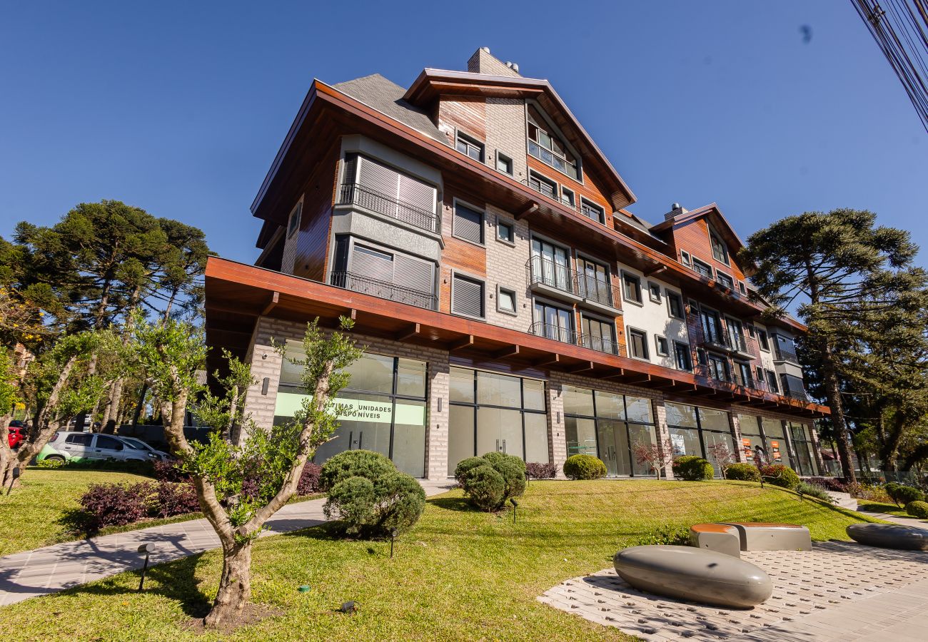 Apartamento em Gramado - NOVO! Apto moderno (2 suítes) a 600m da Rua Coberta!