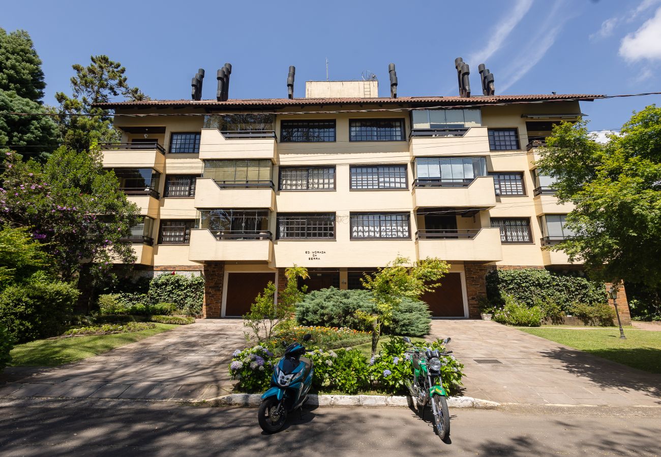 Apartamento em Gramado - 3D acolhedor na esq Lago Joaquina (600m da R Torta)