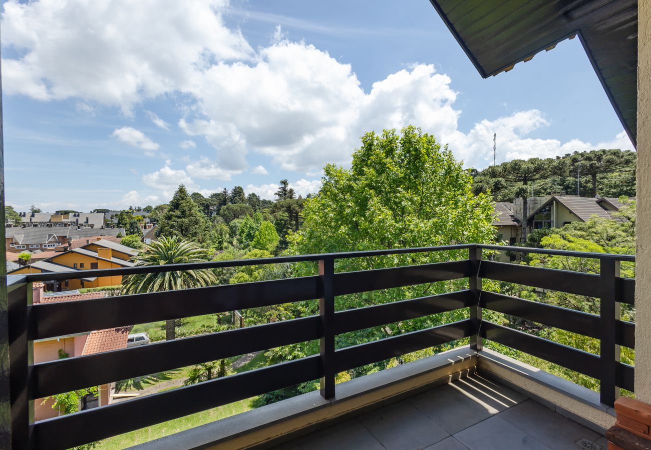 Apartamento em Gramado - 3D acolhedor na esq Lago Joaquina (600m da R Torta)