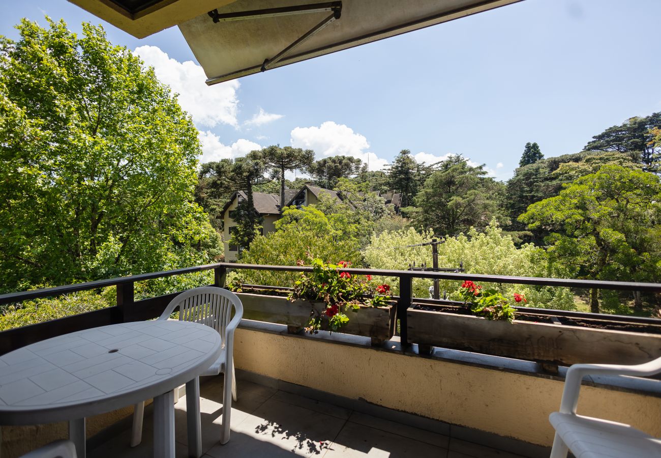 Apartamento em Gramado - 3D acolhedor na esq Lago Joaquina (600m da R Torta)