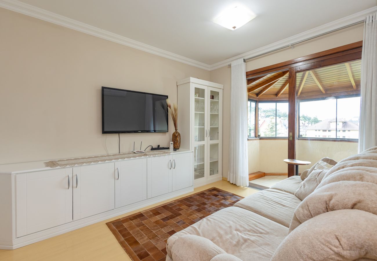 Apartamento em Gramado - Ap 3D na av Borges de Medeiros (3 banheiros, 2 vagas)
