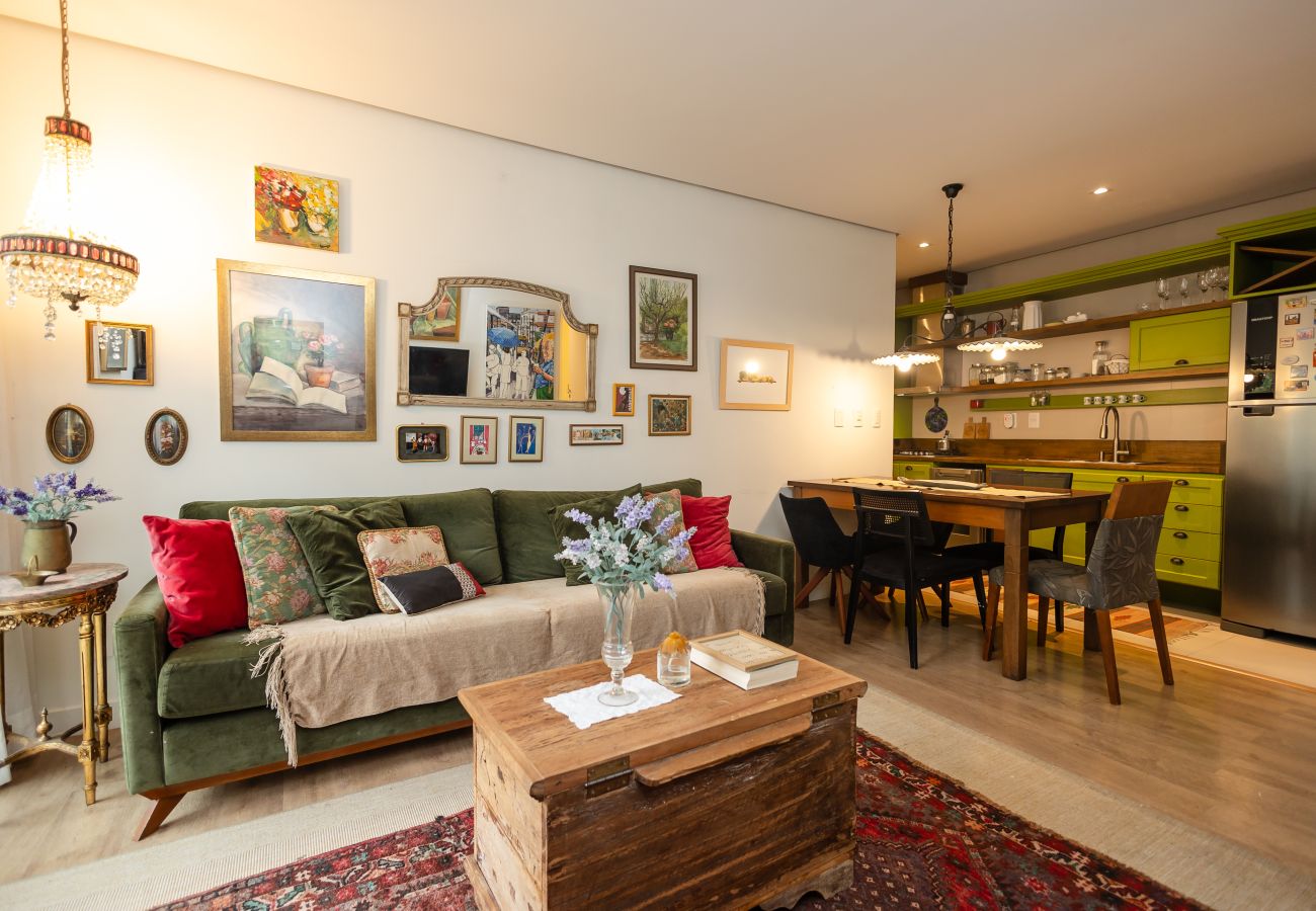 Apartamento em Gramado - NOVO! Loft 2D (1 suite) a 400m da Rua Coberta!