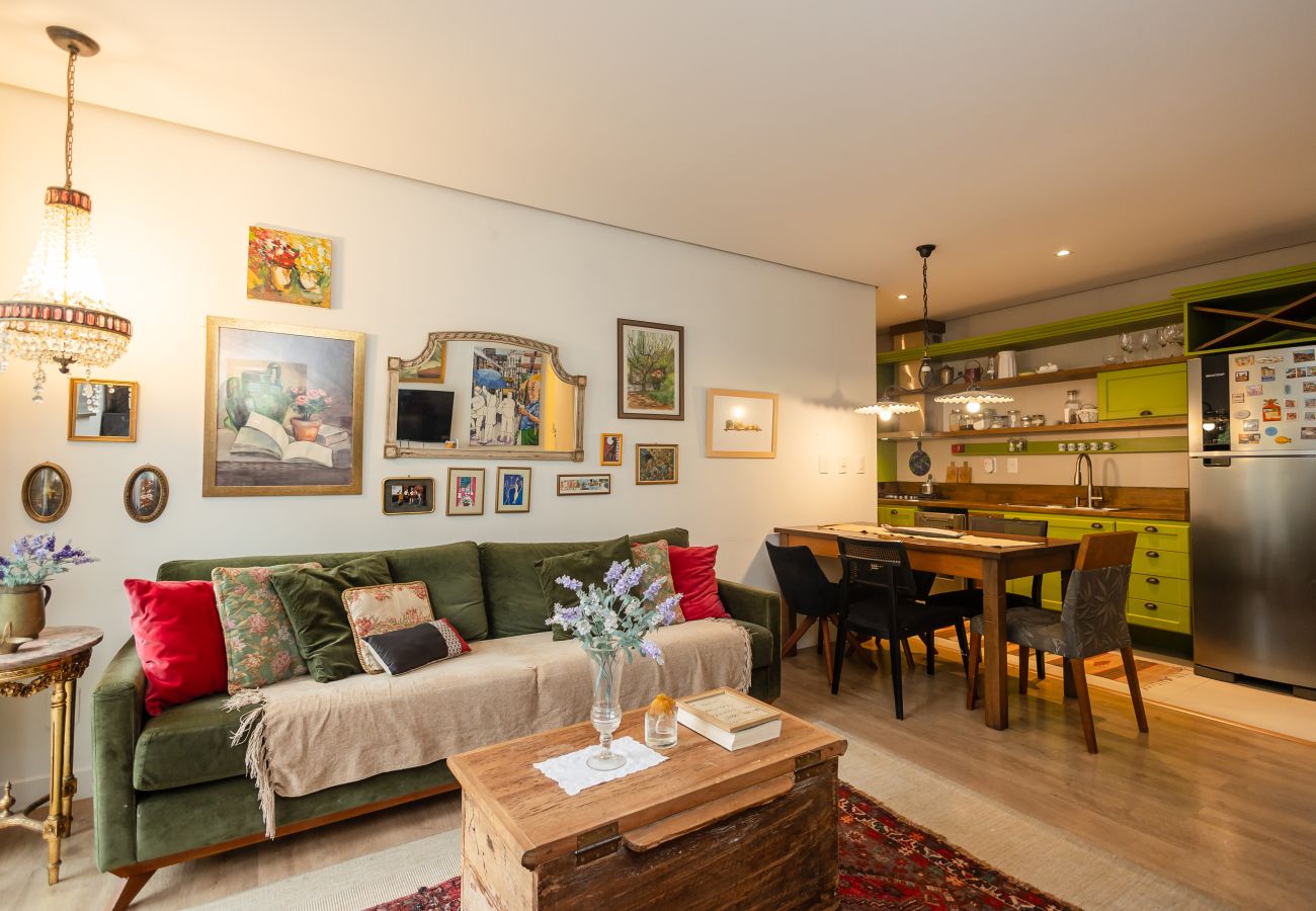 Apartamento em Gramado - NOVO! Loft 2D (1 suite) a 400m da Rua Coberta!